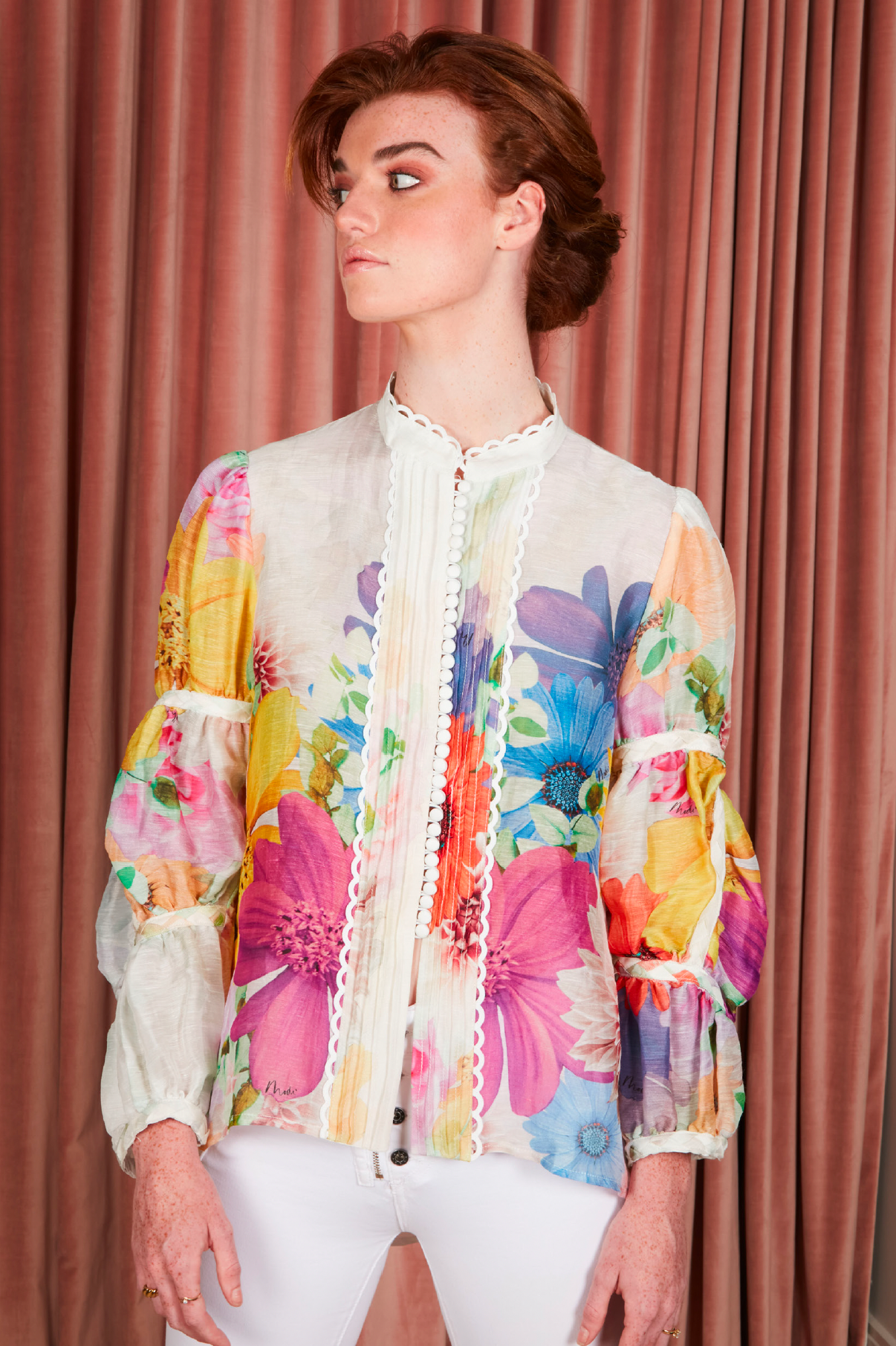 Multi Flower Blouse