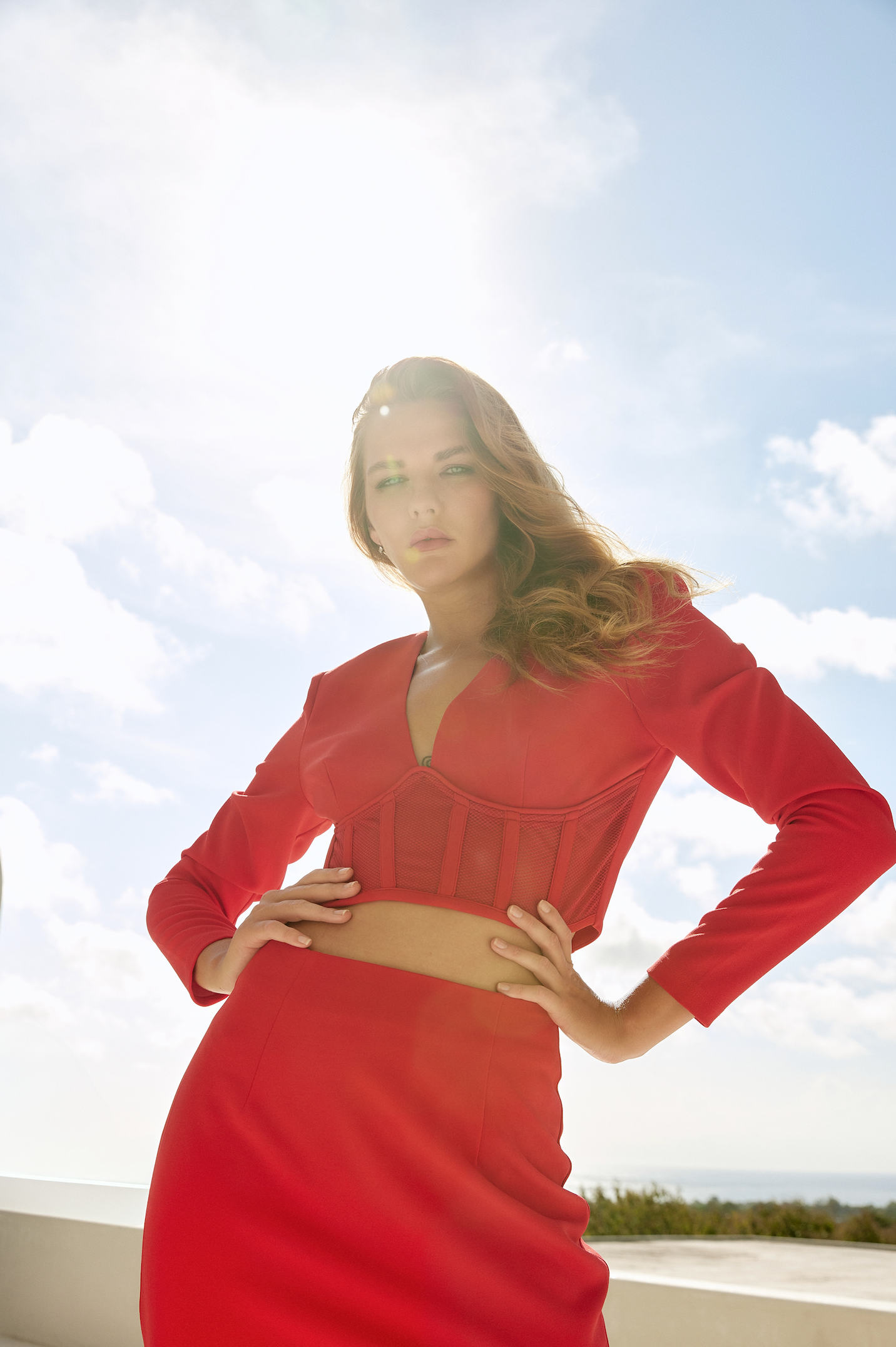 RED RUBIES MAXI SKIRT