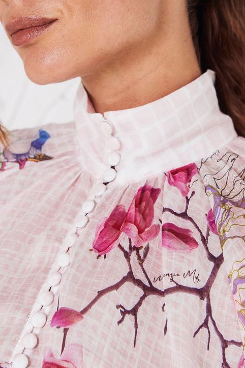 THE MILAN BLOUSE ~ HUMMINGBIRDS