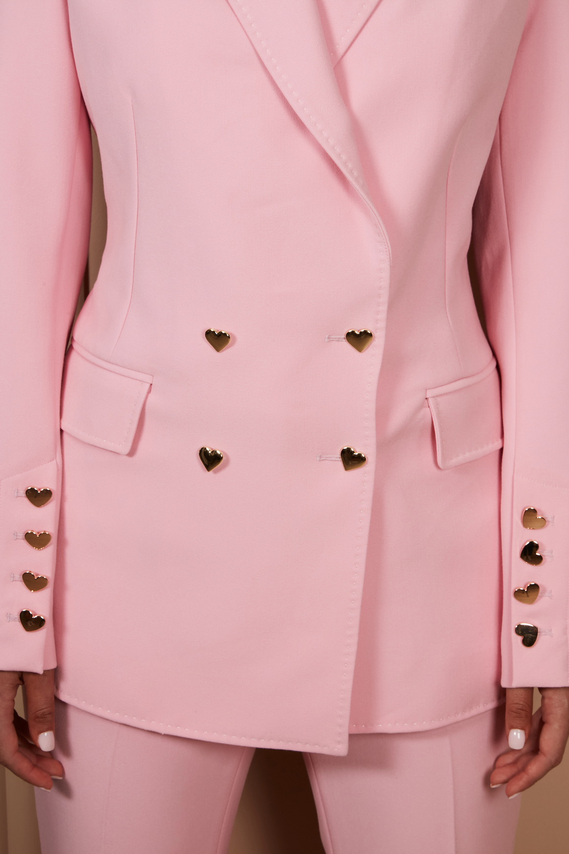 Golden Heart Suit Jacket - Pink