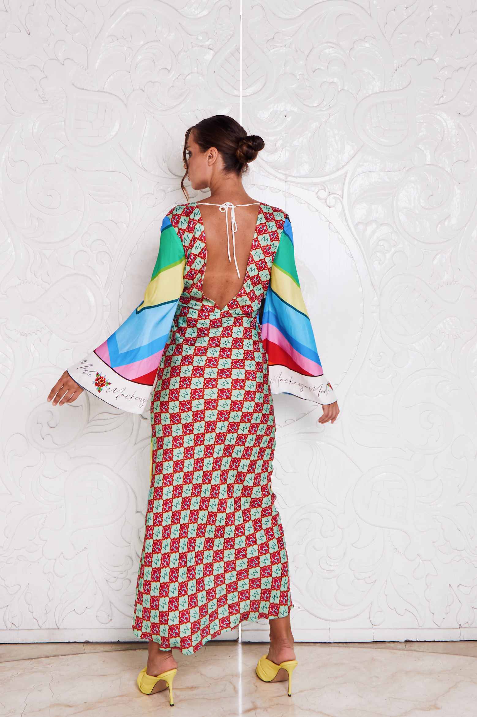 VALENCIA SILK MAXI ~ RAINBOW STRIPE