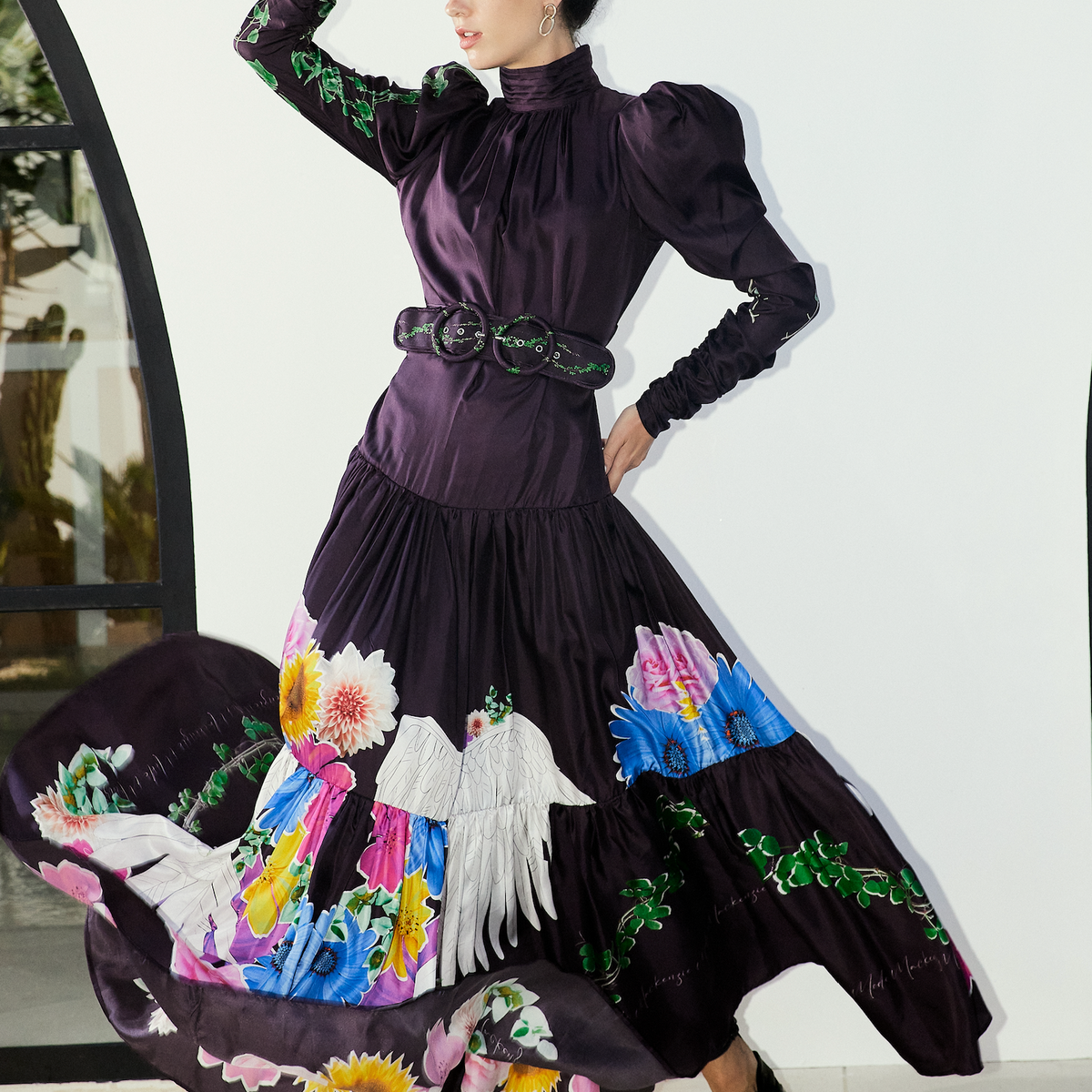 treat urself angel wings long dress treat urself angel wings long