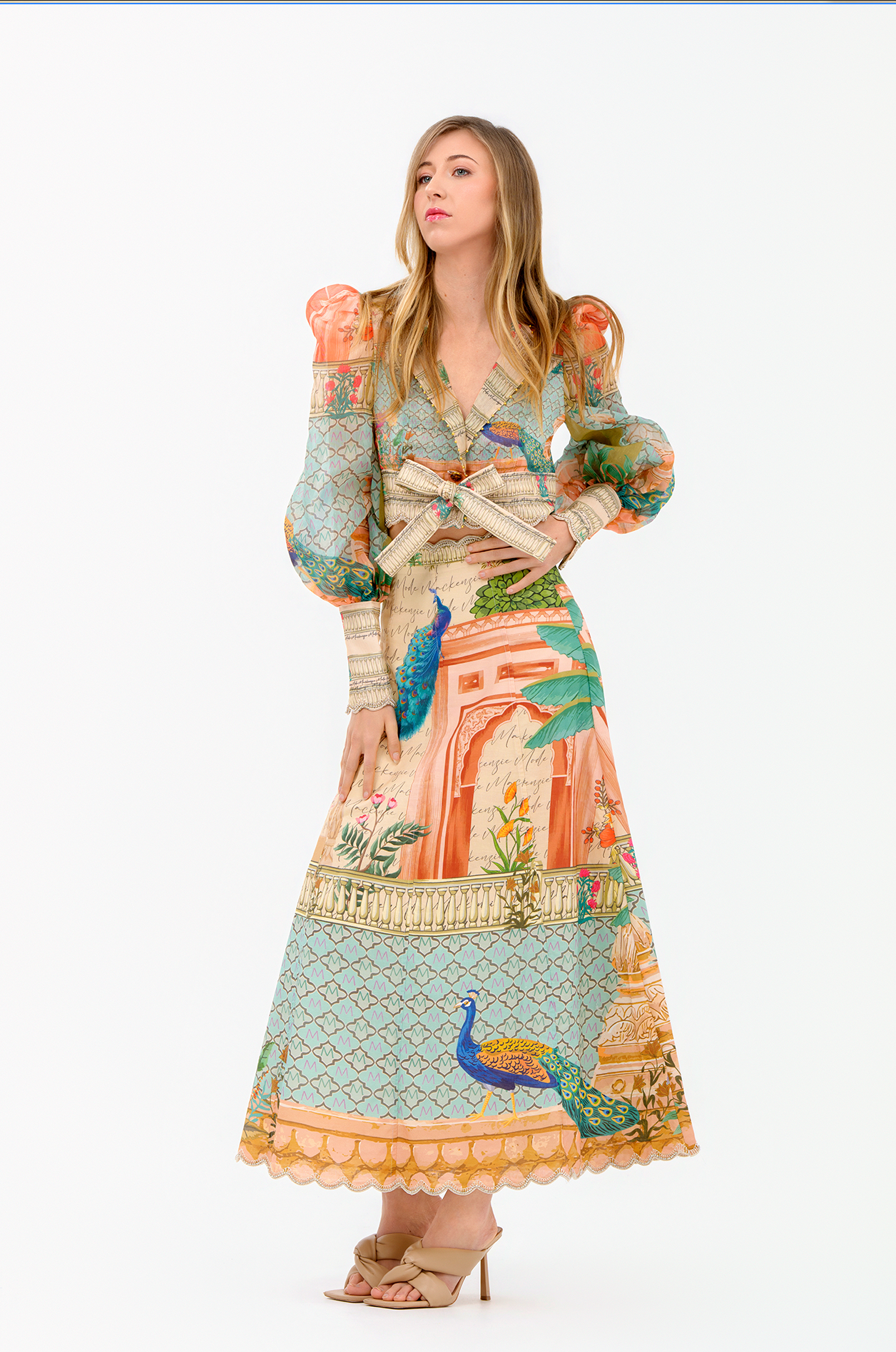 Coral Peacock Blouse