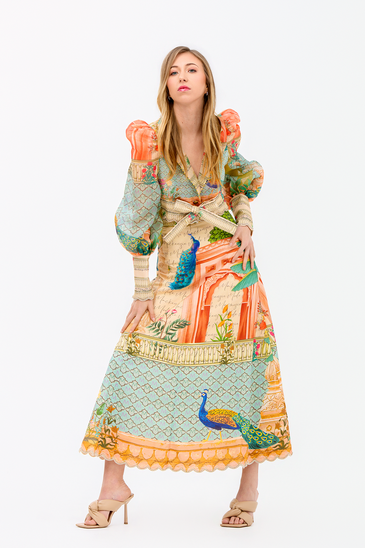 Coral Peacock Blouse