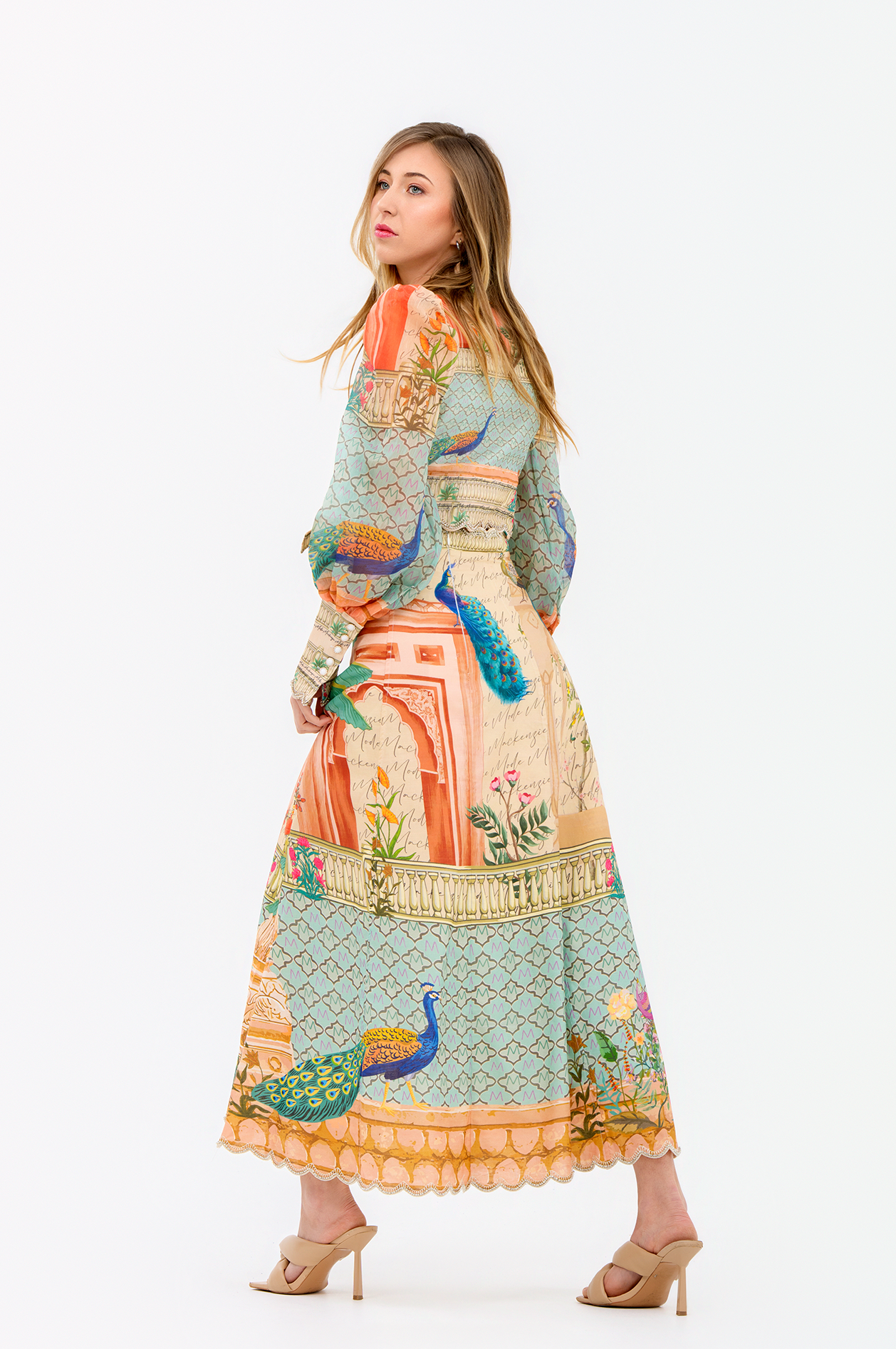 Coral Peacock Blouse